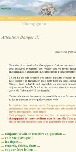 Les champignons : Attention danger !!!